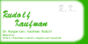 rudolf kaufman business card